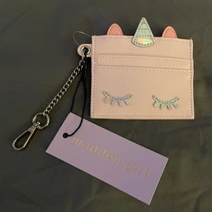 Madden Girl Unicorn Card Case Keychain NWT